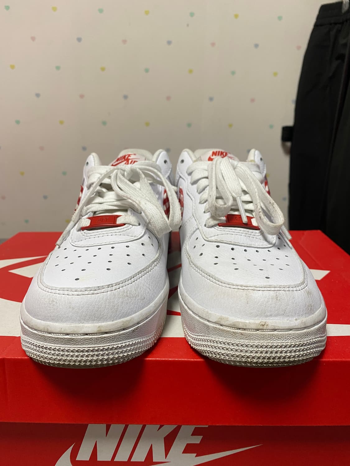 나이키 에어포스1 체크 깅엄 레드 235 상품이미지4