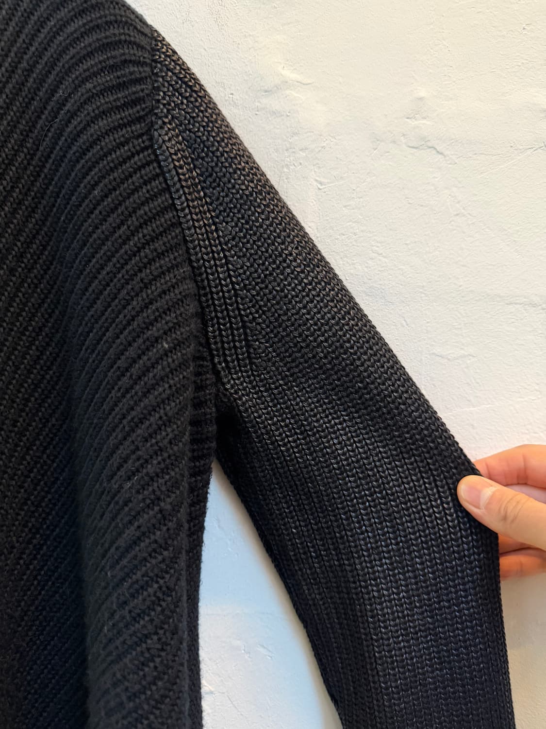 Vince 블랙 드레이프 코튼 니트 가디건 M 상품이미지4