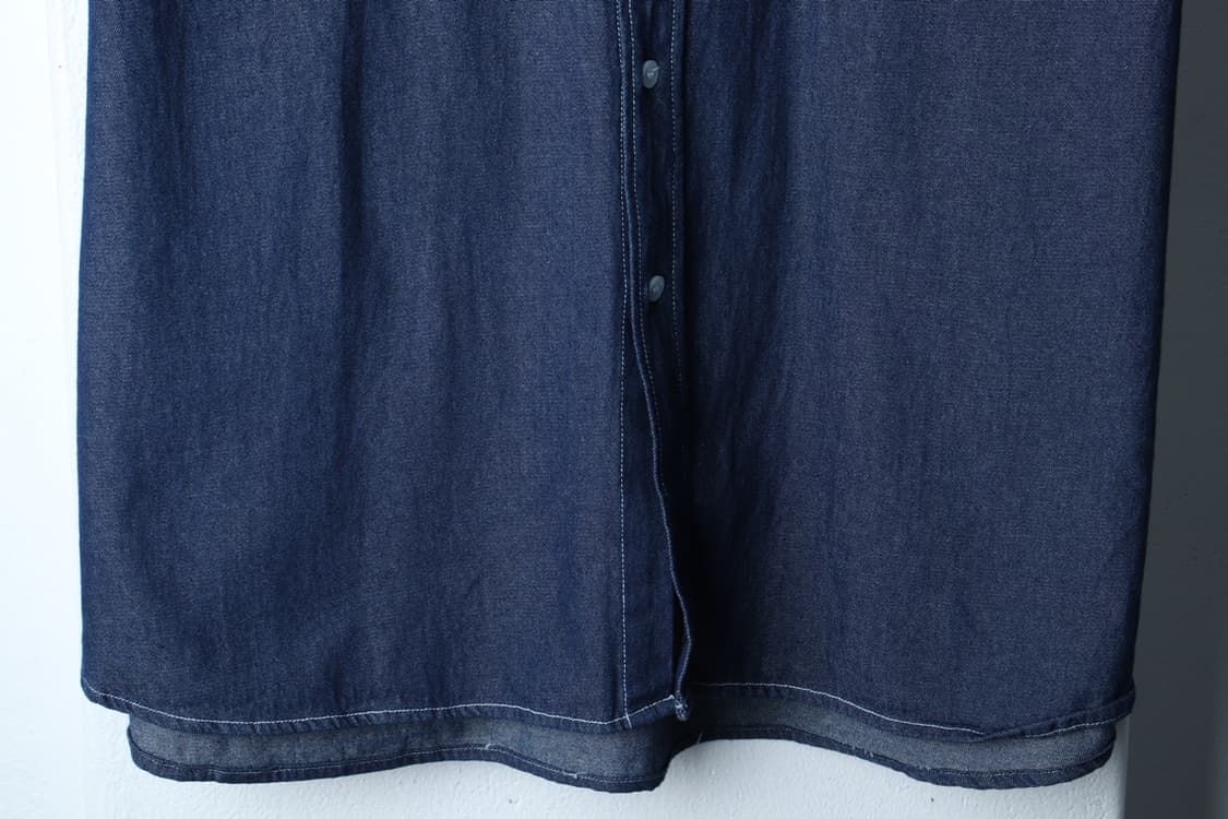 (L-XL) 시그니처 반팔 카라 티셔츠 셔츠 남방 무지 데님-H31680 상품이미지4