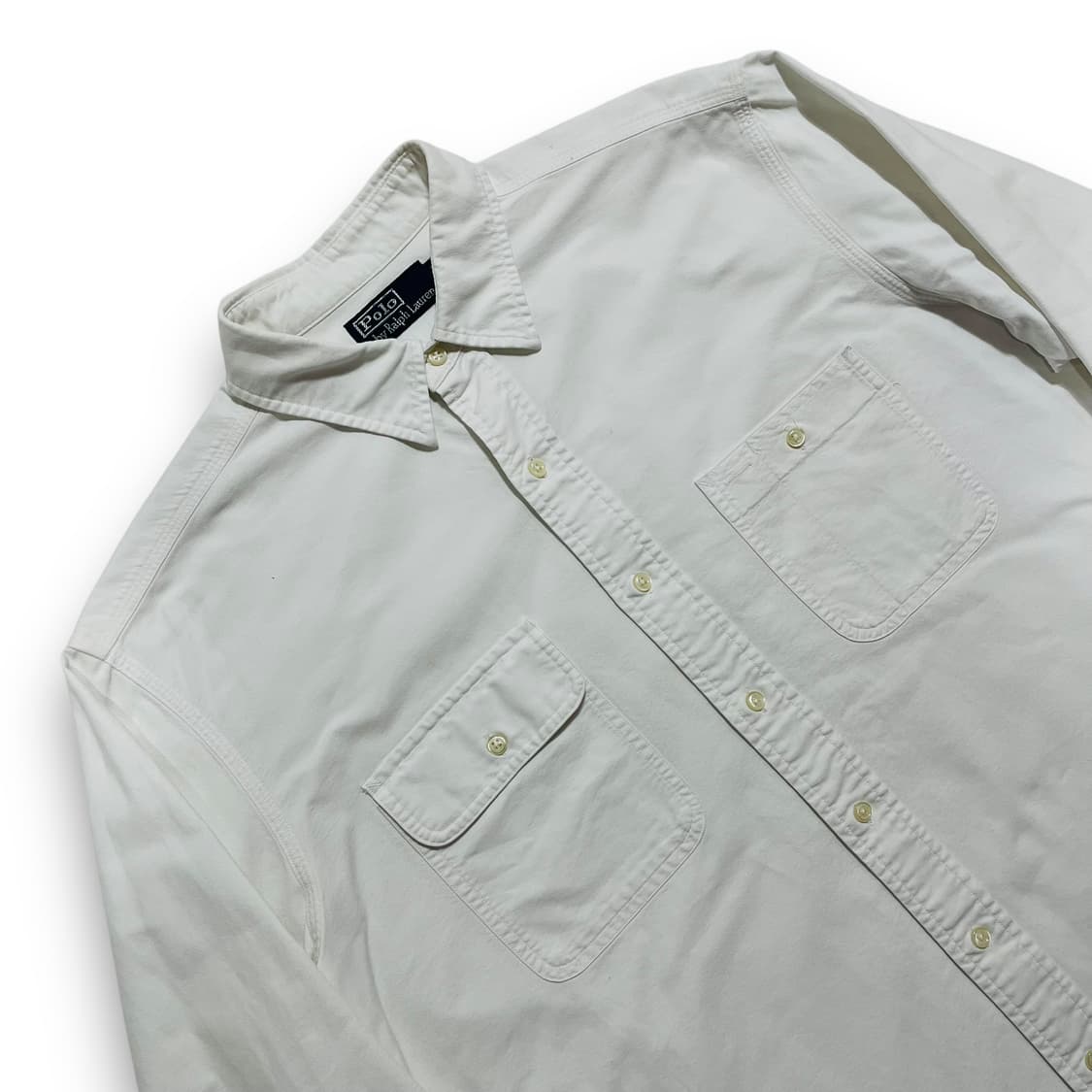 폴로 랄프로렌 클래식 화이트 긴팔 셔츠 상품이미지2