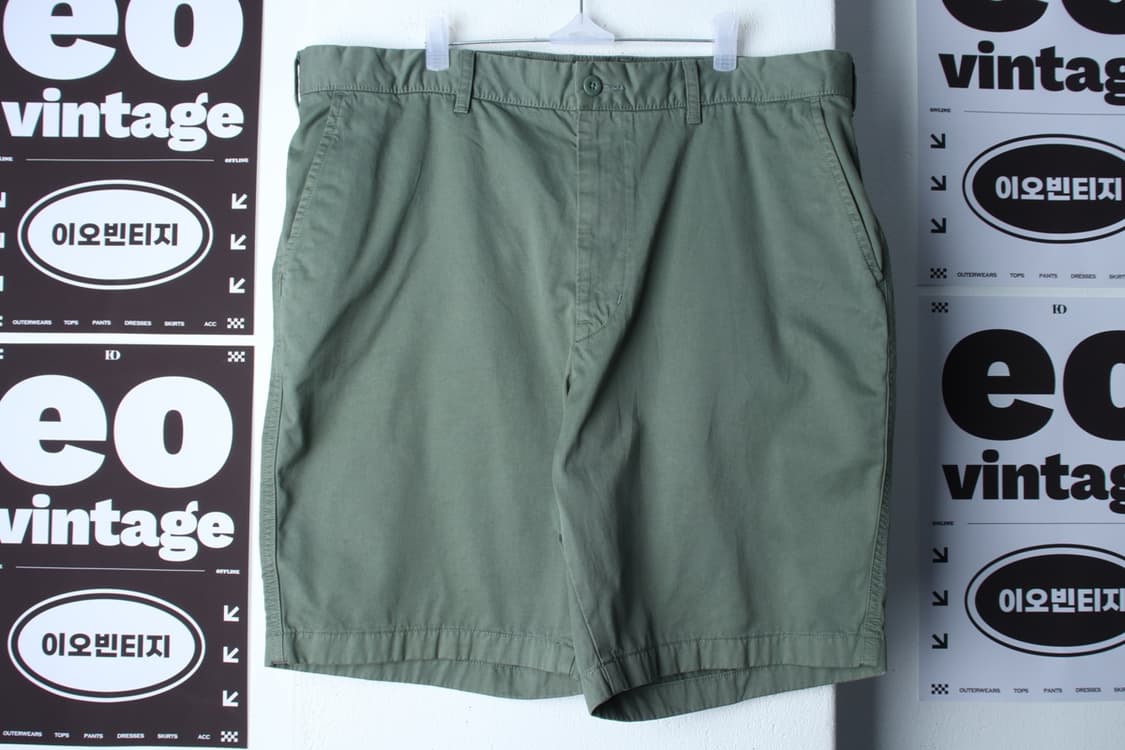 (XL-4XL) 유니클로 반바지 팬츠 빅사이즈 그린 면-P9951 상품이미지2