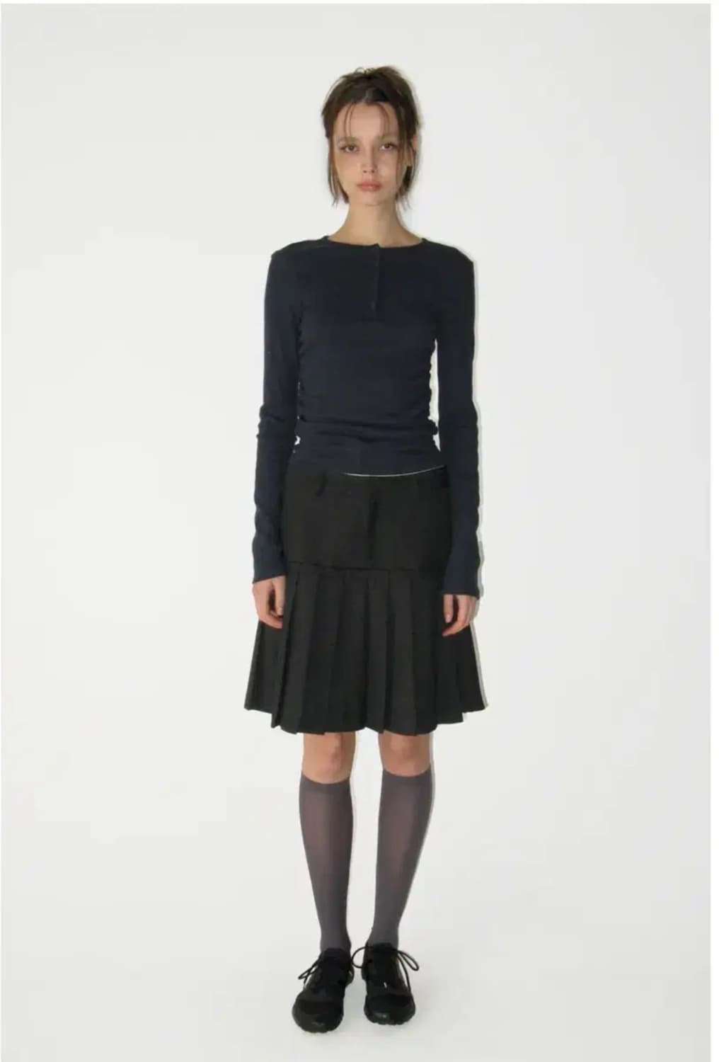 썬번프로젝트 PLEATS MIDI SKIRT 플리트 미디 스커트 상품이미지2