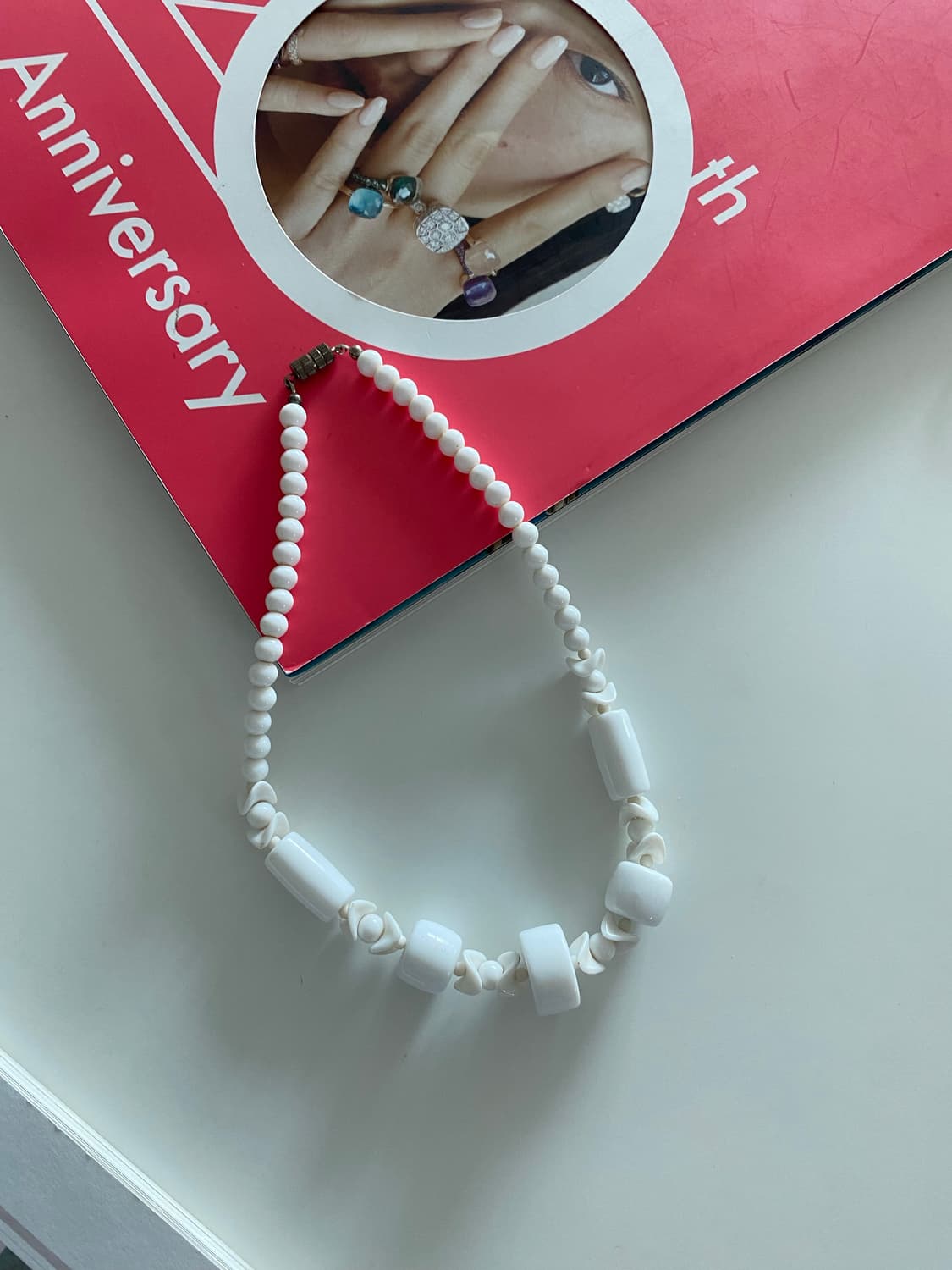 빈티지 비즈 화이트 목걸이 y2k 페어리 키치 상품이미지2