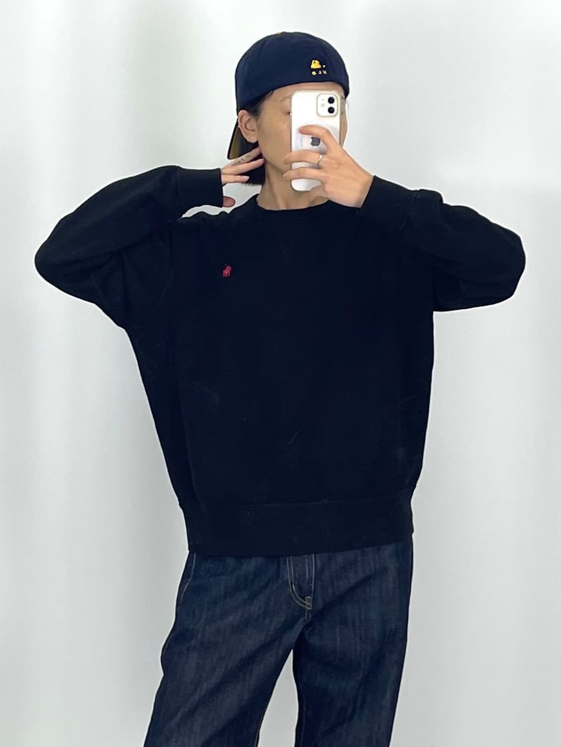 [XL]폴로 레드포니 블랙 맨투맨CK9779 상품이미지1