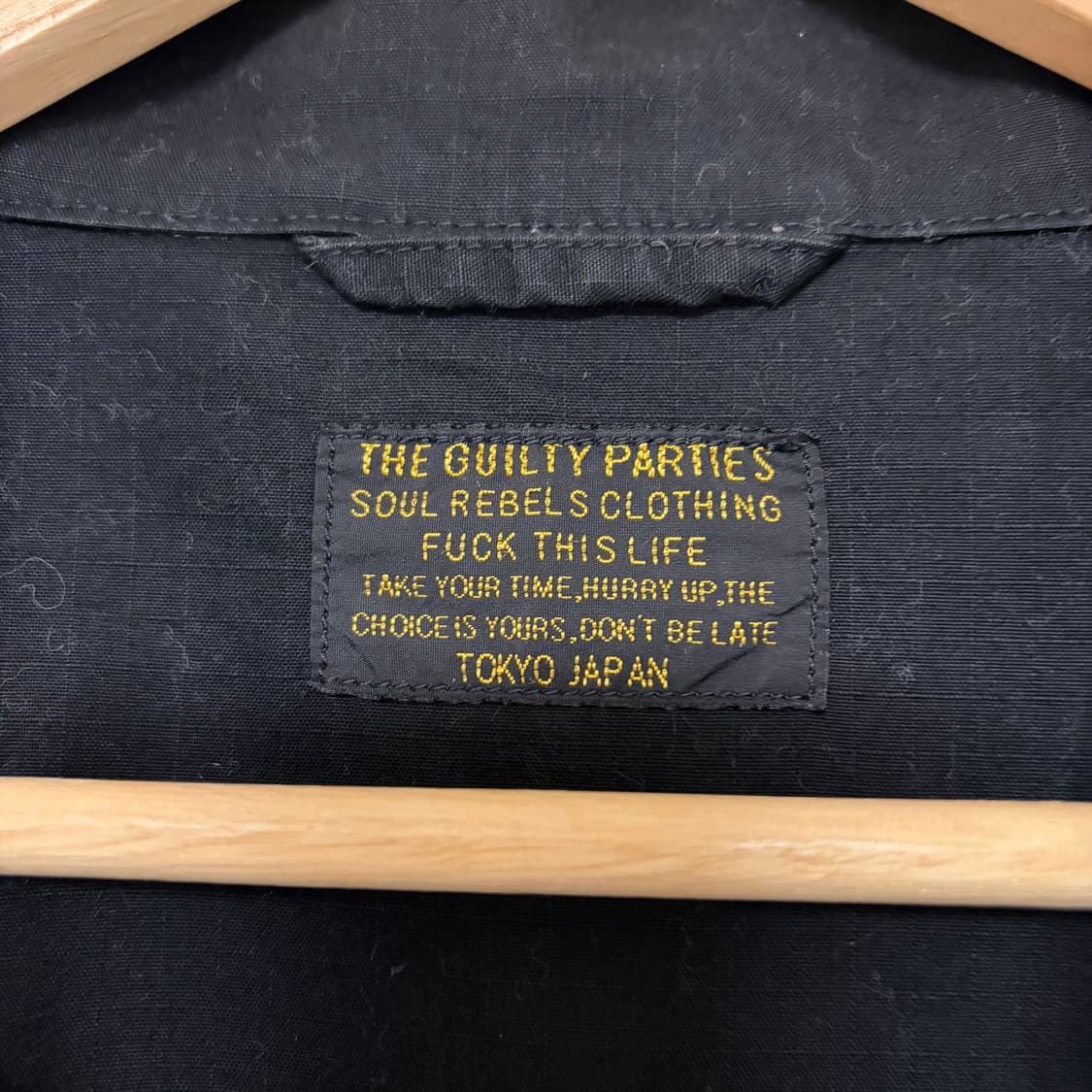 와코마리아 Wacko Maria 아미 셔츠 립스탑 코튼 자켓 블랙 L  상품이미지6