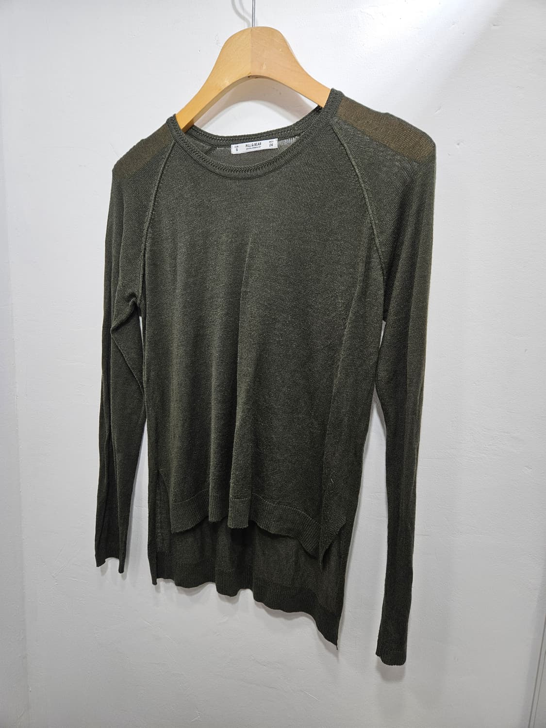 풀앤베어(pull&bear) 롱슬리브 니트 카키 S 상품이미지7