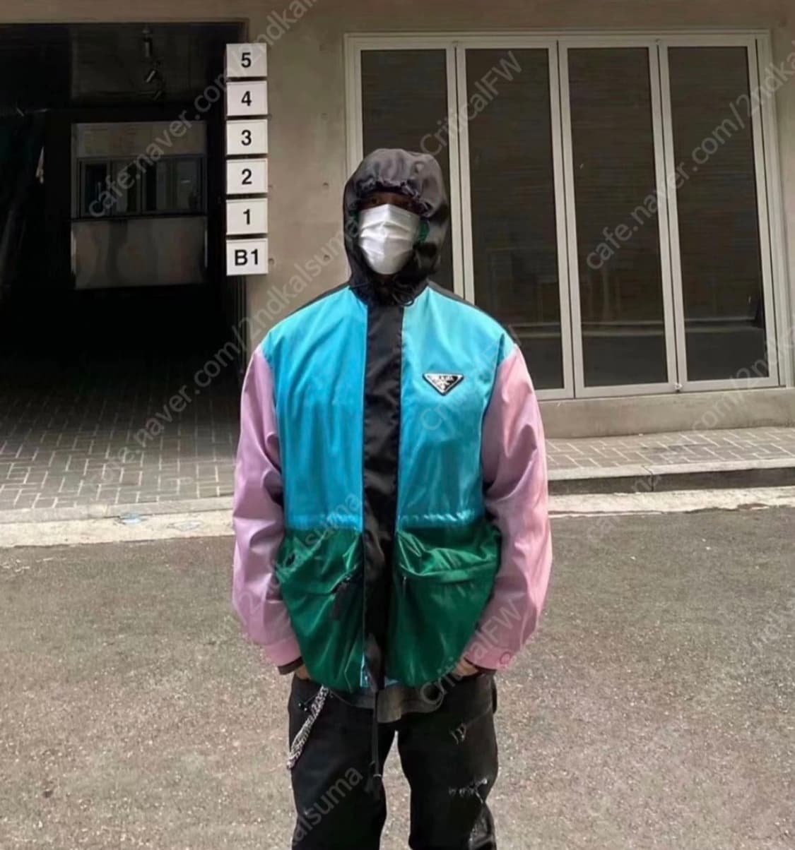 프라다 컬러블록 자켓 M 상품이미지2