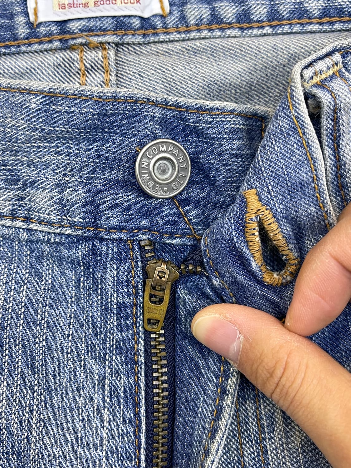 에드윈 크러쉬 데님 리페어 팬츠 상품이미지5