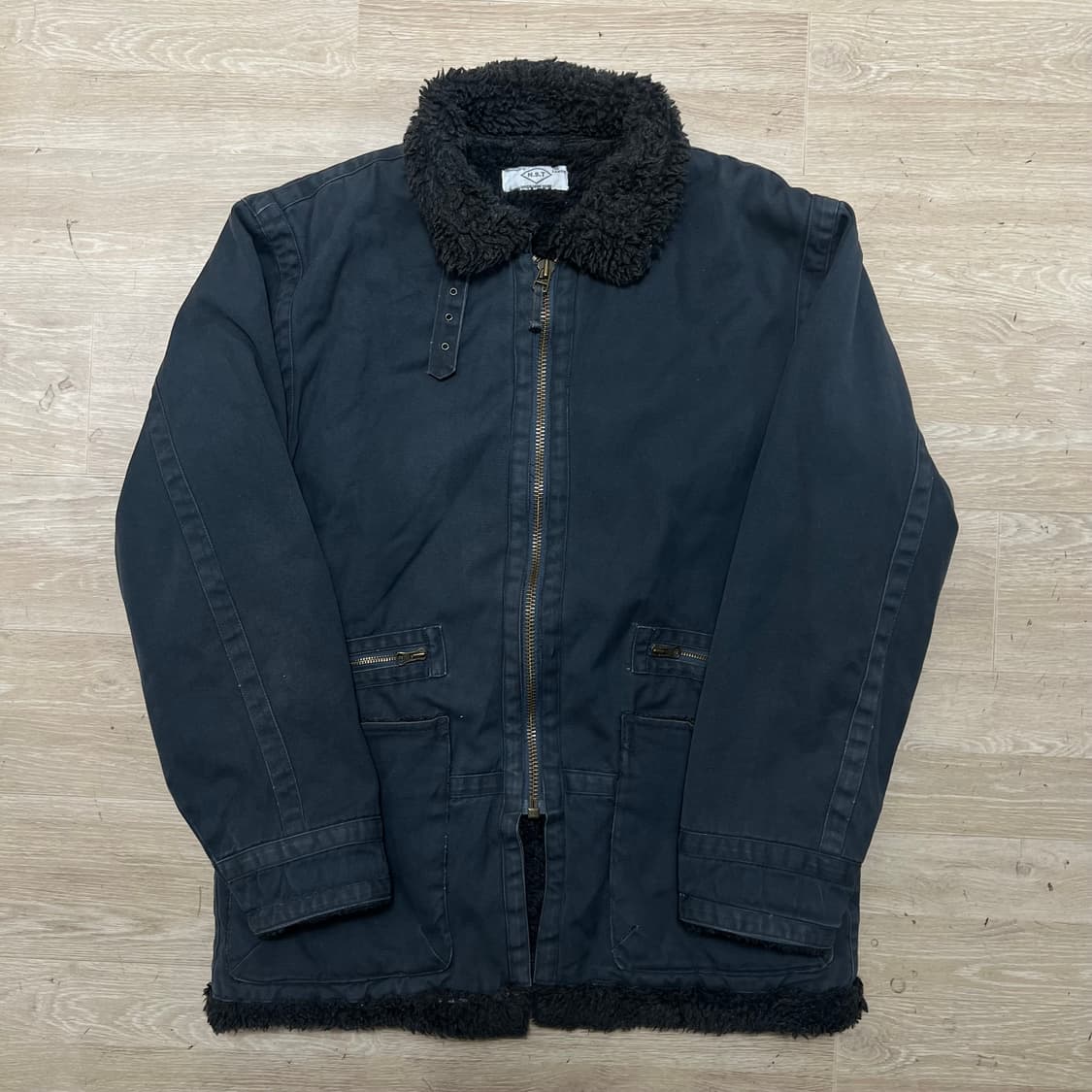 네버씬씽 NST 양털내피 퍼카라 덱자켓 [블랙] L/100 상품이미지1