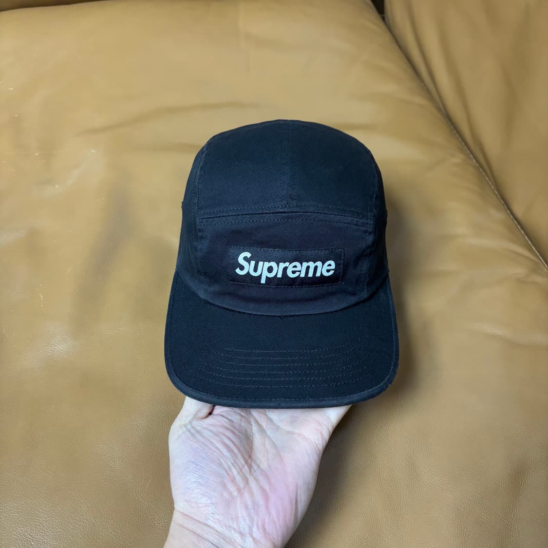 슈프림 캠프캡 모자 박스로고 블랙 상품이미지2