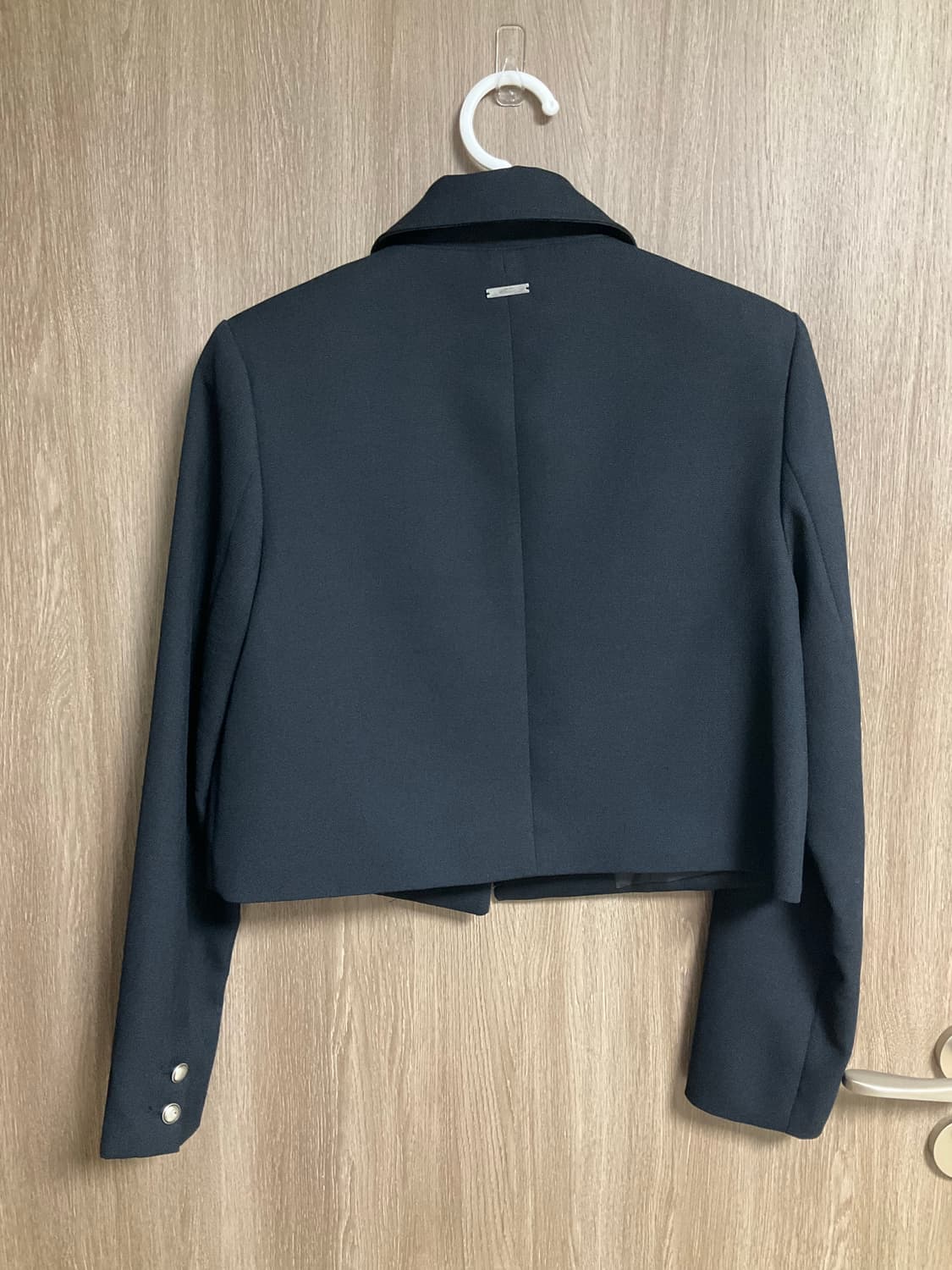 아티드 버튼 포인트 트위드 카라 자켓 다크 네이비 s 상품이미지4