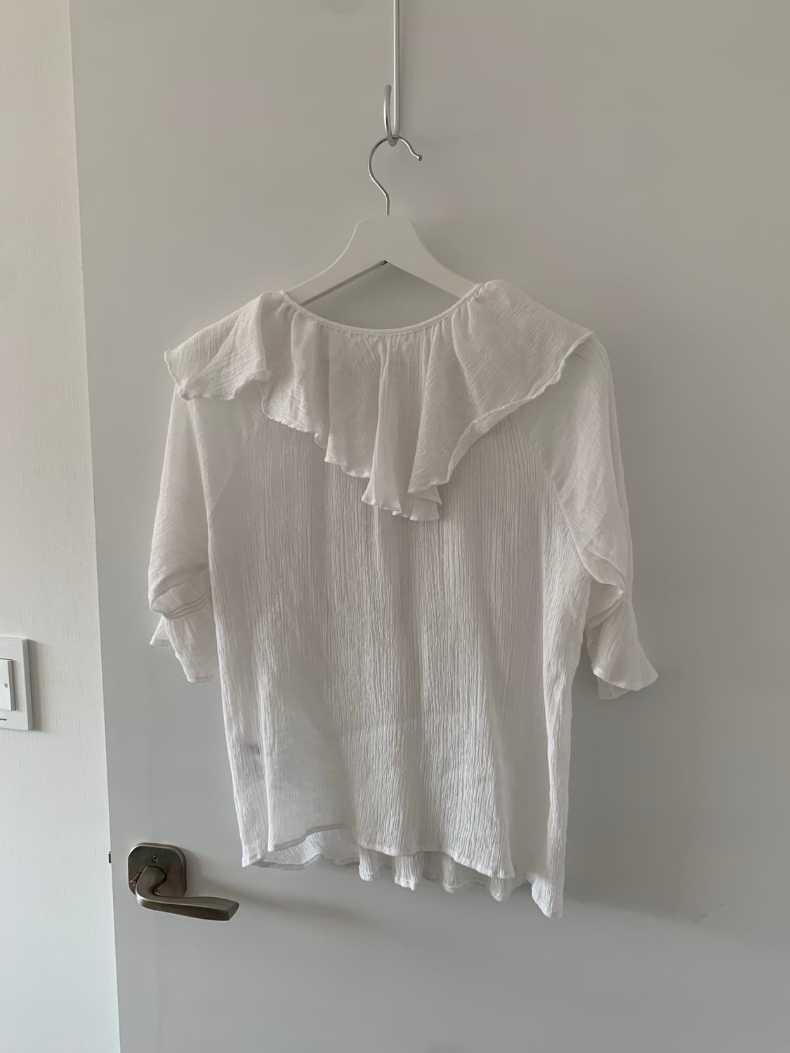 러플 플리츠 블라우스 상품이미지5