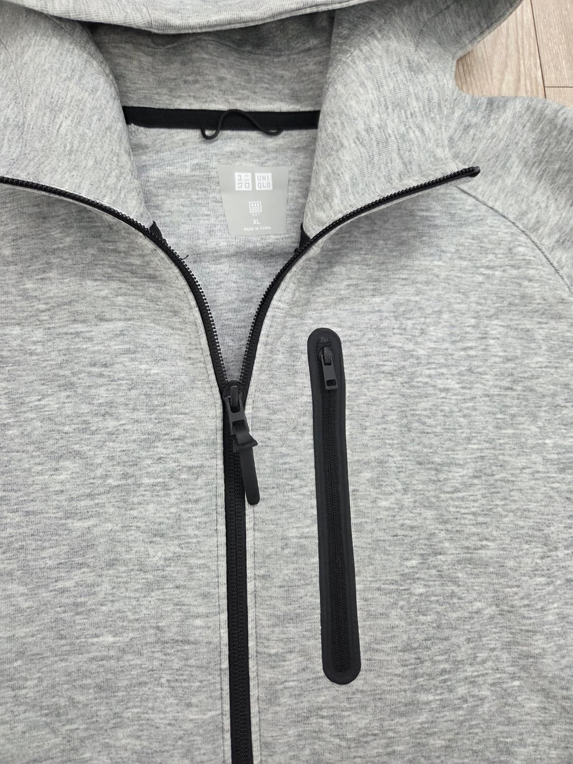 유니클로 테크팩 유크팩 트레이닝 후드집업 그레이 XL, 105 나이키 상품이미지2