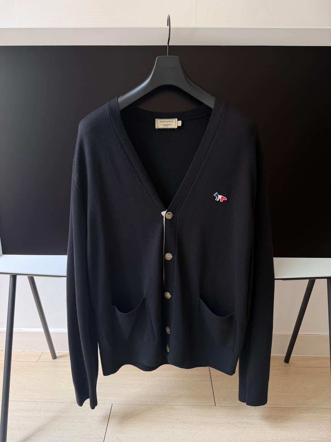 메종키츠네 트리컬러폭스 패치 가디건 L 상품이미지10