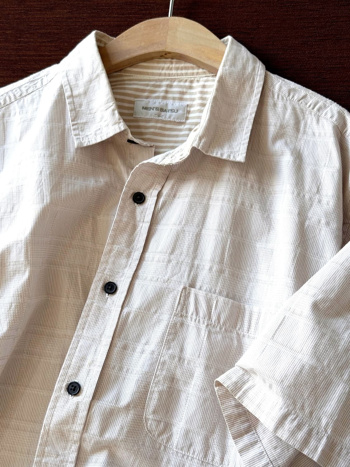  　 Light cotton woven fabric H/S shirt 상품이미지1