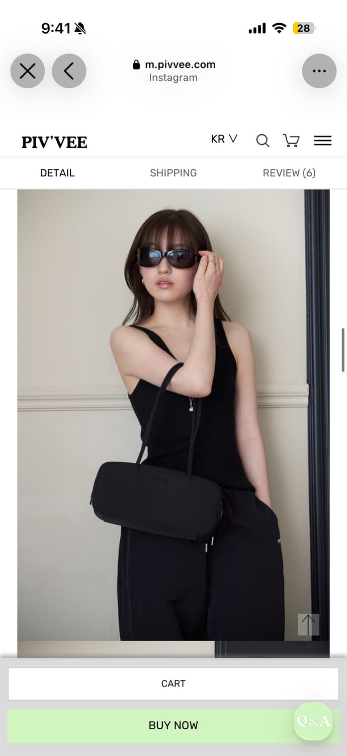 피브비 east west bag (ebony black) 상품이미지5