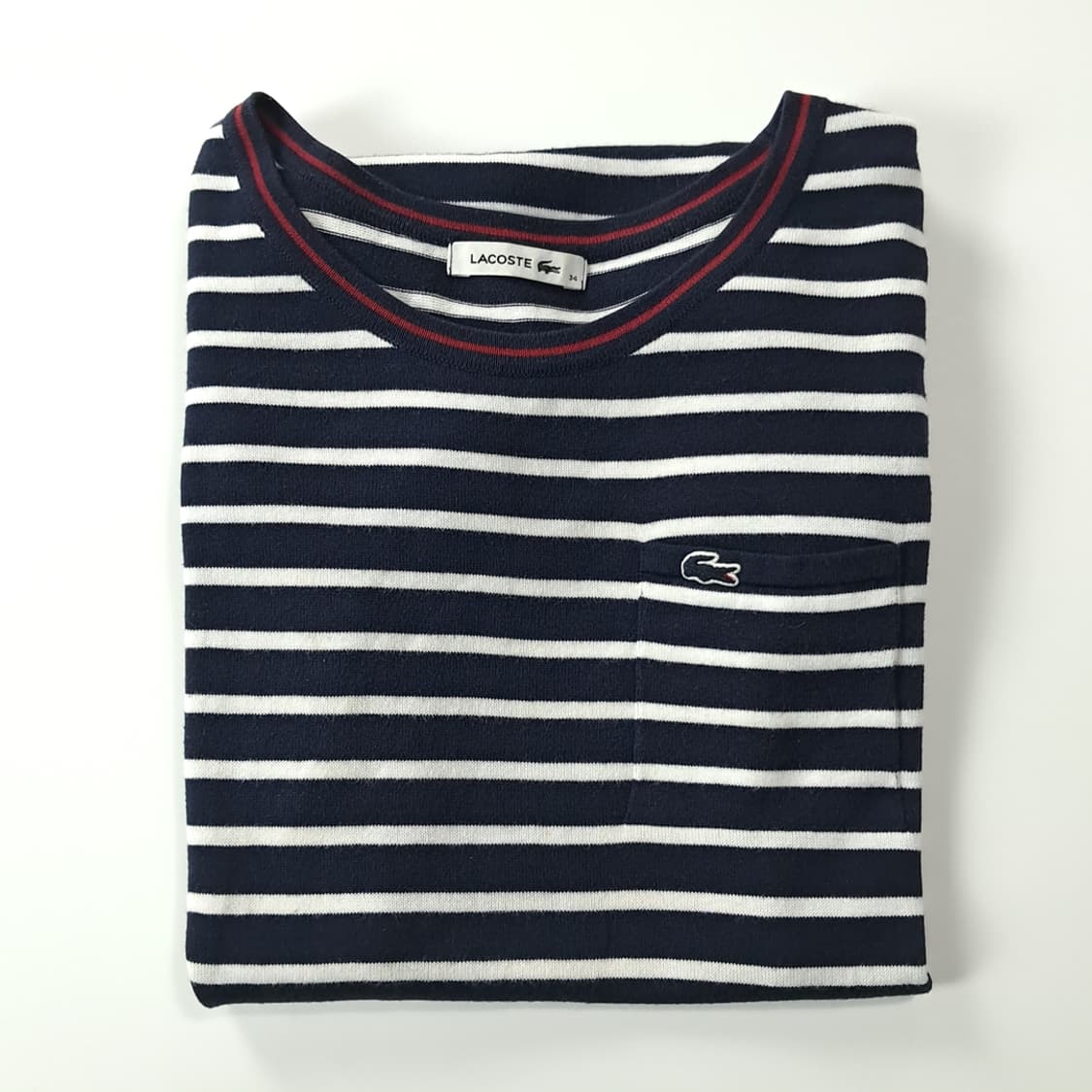 CK173 M 라코스테 한국판 다크네이비 스트라이프 반팔 원피스 상품이미지8