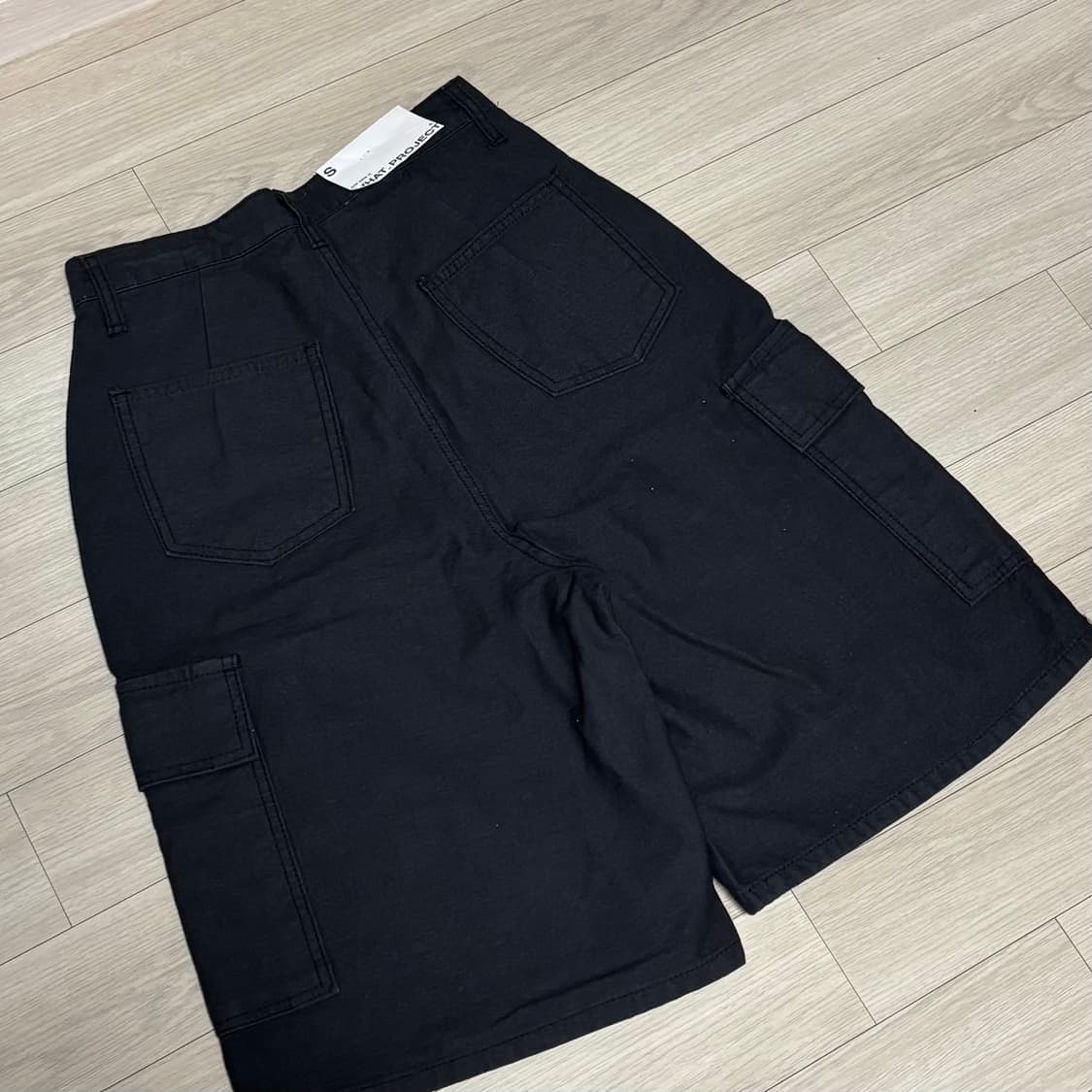 블랙 카고 반바지 상품이미지3