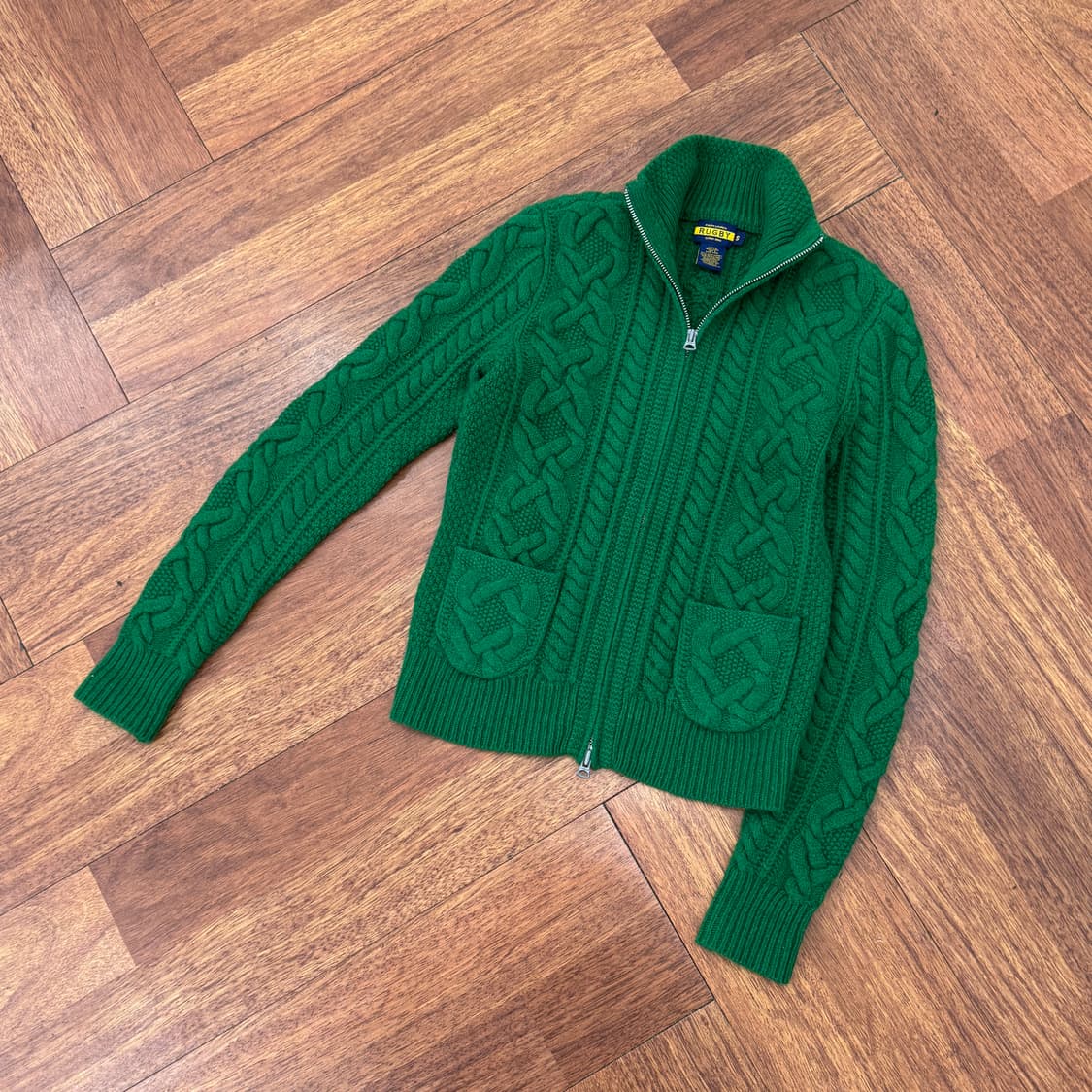 여성용 S 폴로 랄프로렌 럭비 케이블 투웨이 니트 집업  상품이미지3