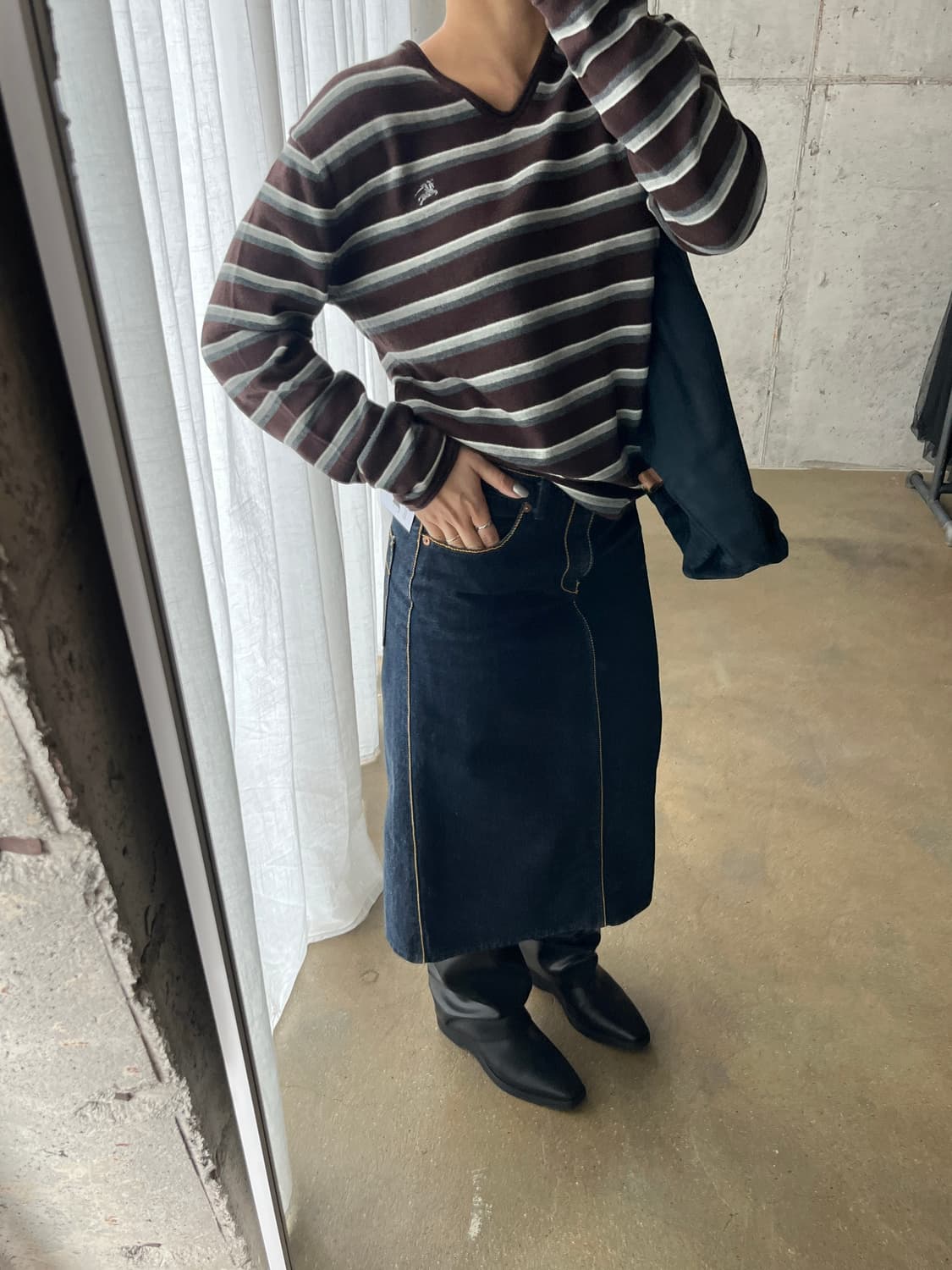 Burberry 버버리 스트라이프 스웨터 브라운 2 상품이미지6