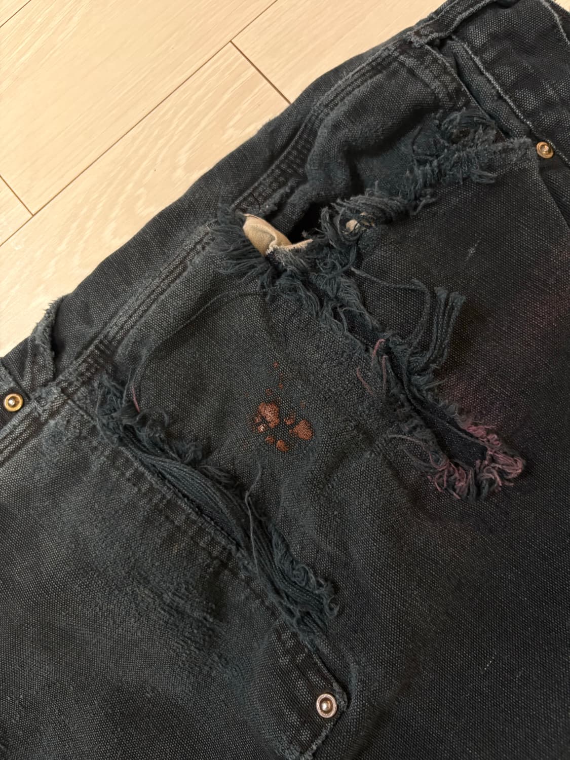 칼하트 빈티지 더블니 BLK 36 상품이미지2