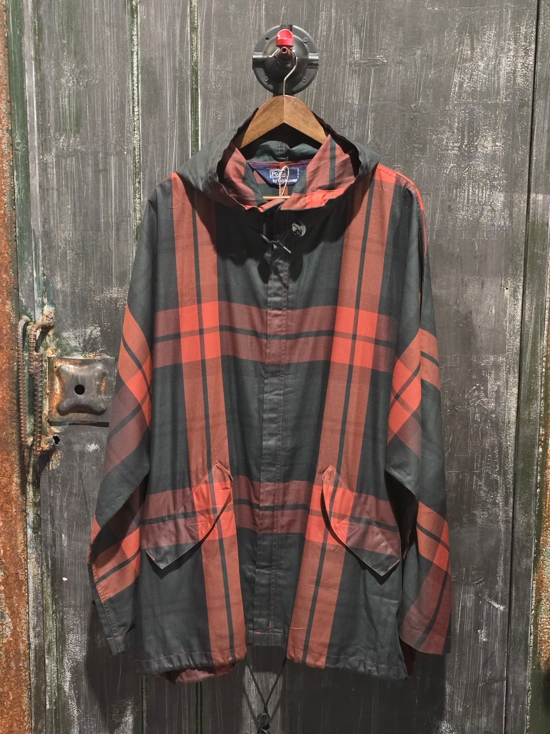 90s Polo RalphLauren Plaid Hooded Jacket 상품이미지1