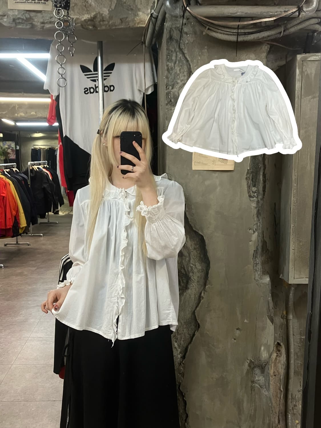 빈티지 레이스 블라우스 화이트 #csz2124 상품이미지1