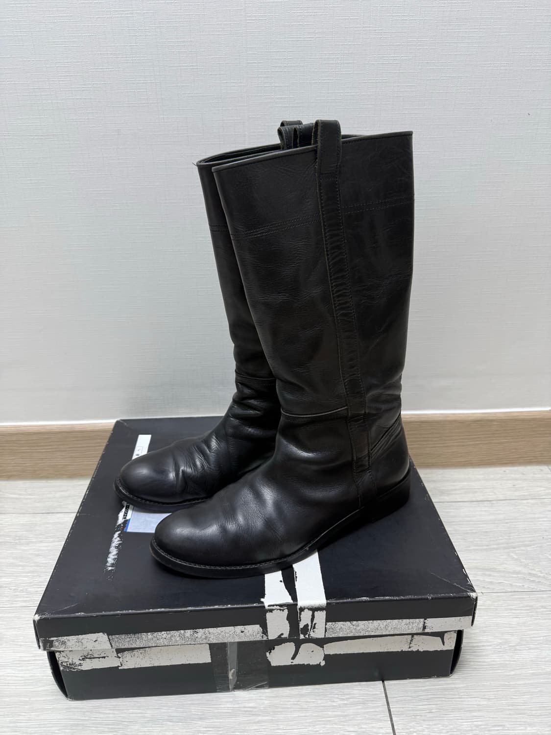 (240-245)요지야마모토 ys 레더 롱부츠 상품이미지1