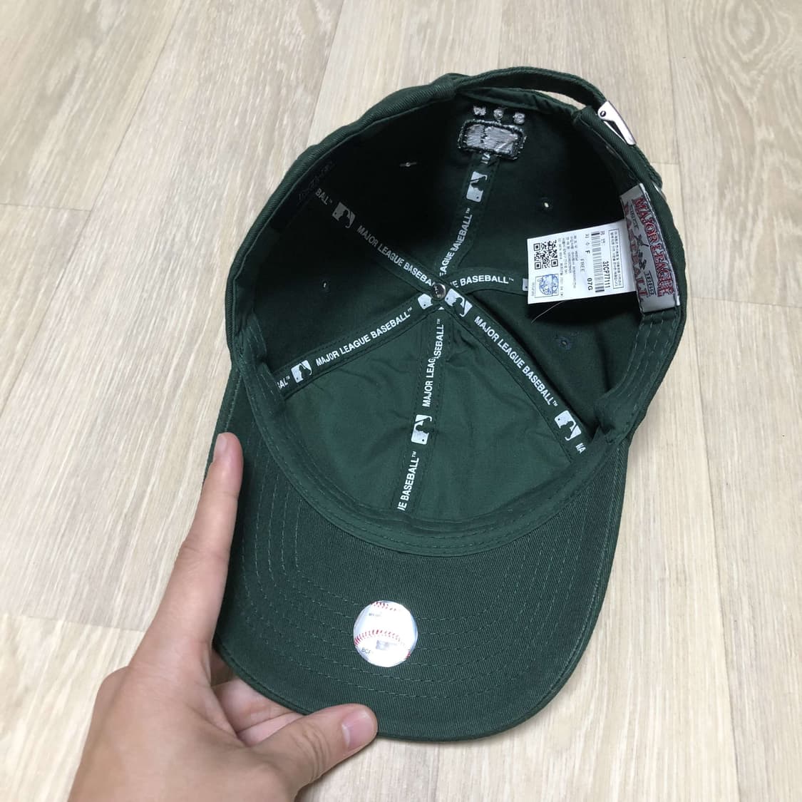(ONE SIZE) 새상품 엠엘비 MLB LA 다저스 스몰로고 그린 볼캡 상품이미지7