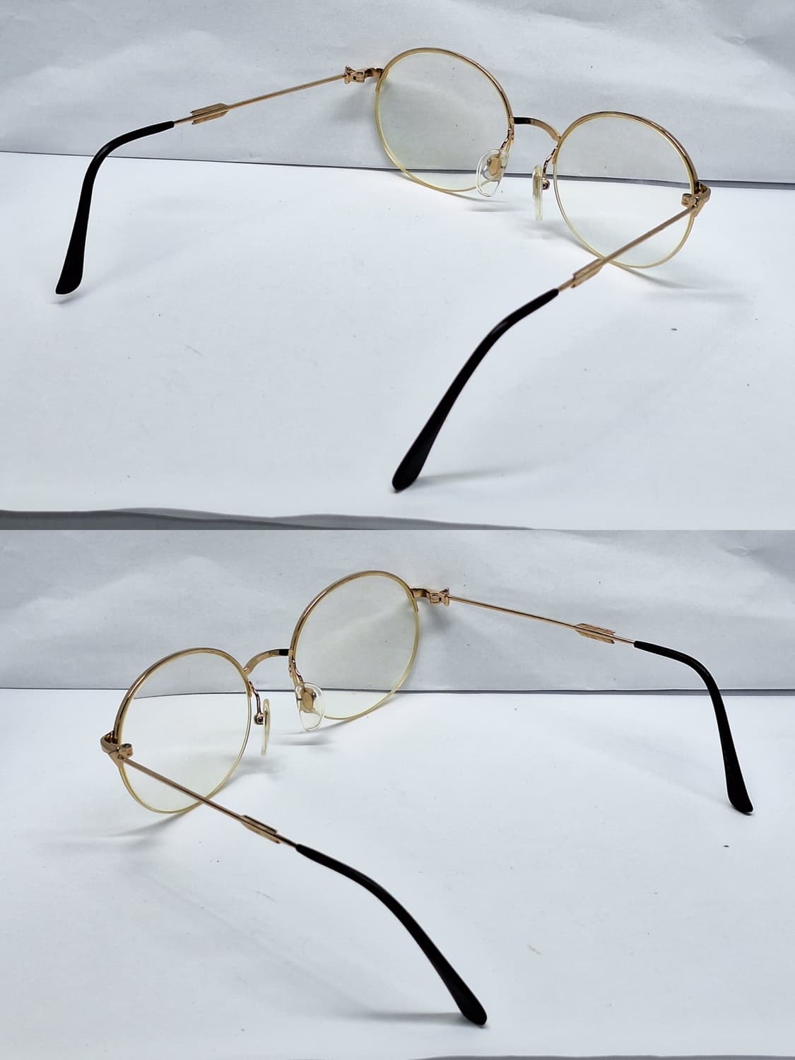 agnes b. 아네스 베 골드 반무테 안경테 안경/일본 수입 빈티지 레 상품이미지6