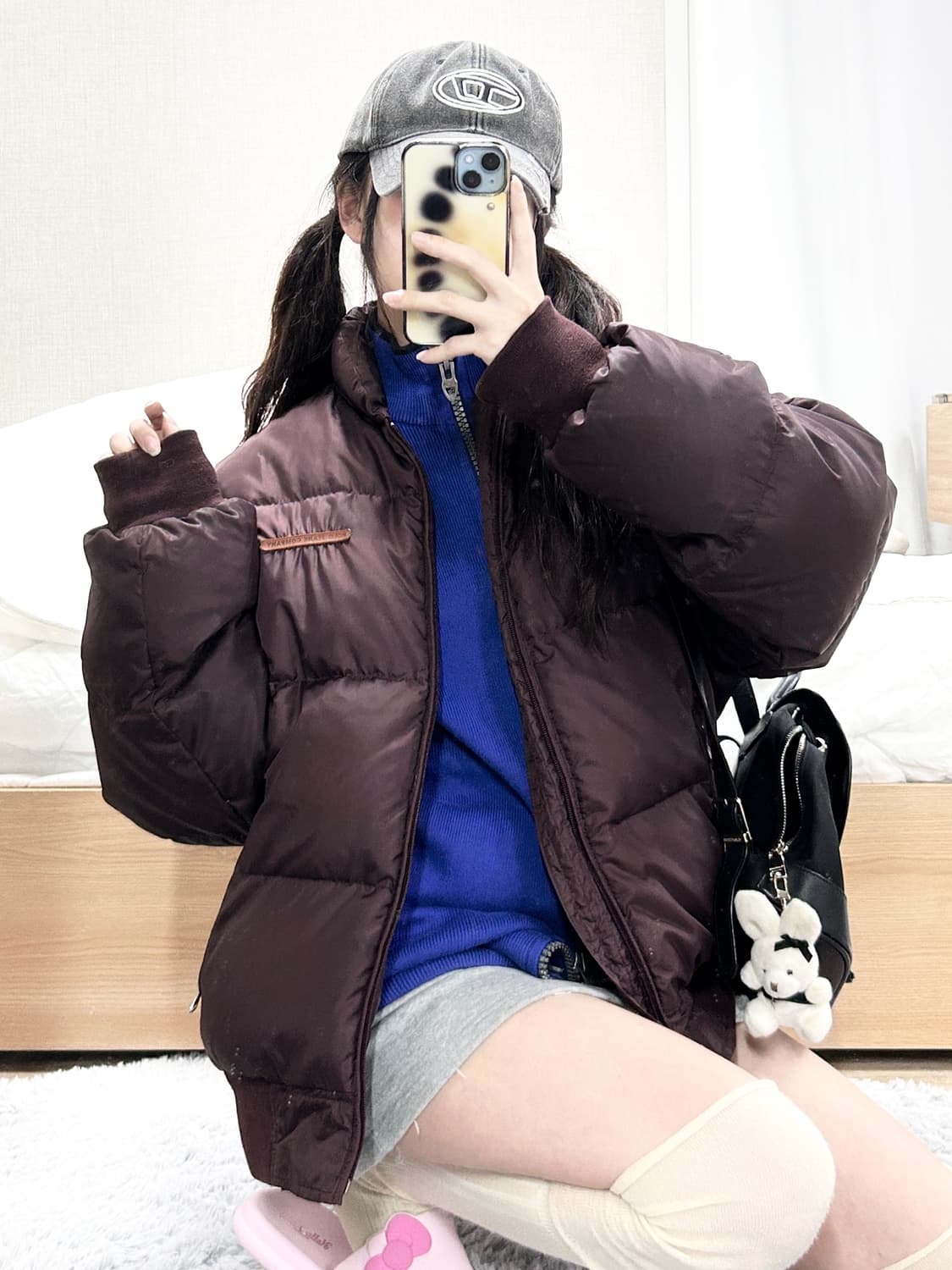 폴로 진스 버건디 덕다운 패딩 상품이미지1