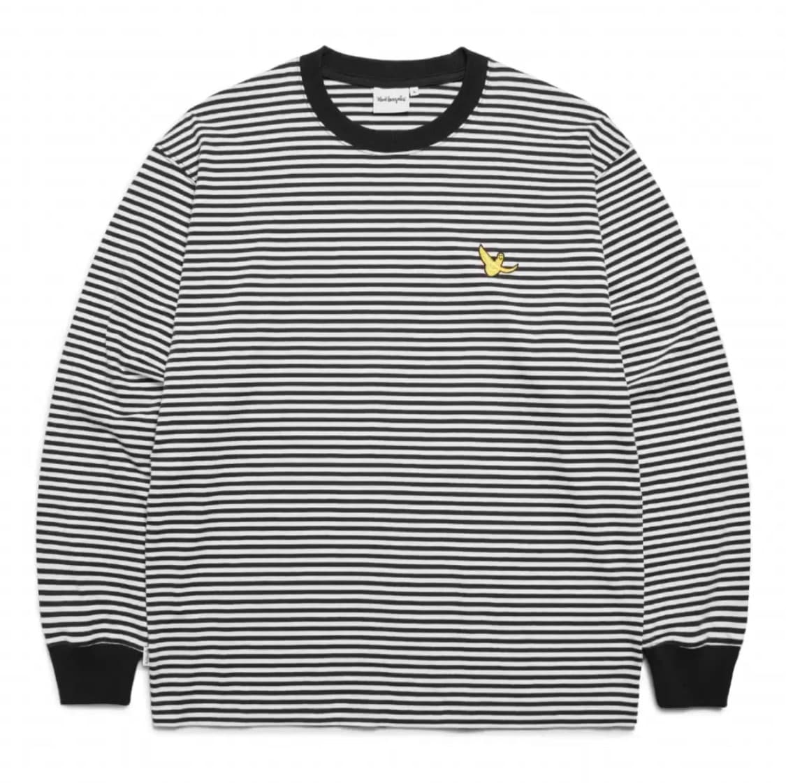 마크곤잘레스 엔젤 와펜 스트라이프 긴팔 티셔츠 블랙 상품이미지1