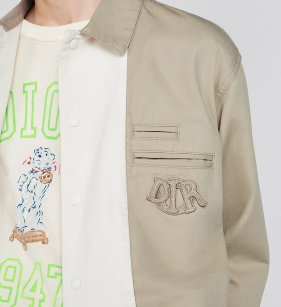 24SS 58사이즈 디올 코치 자켓 베이지 데님 상품이미지2