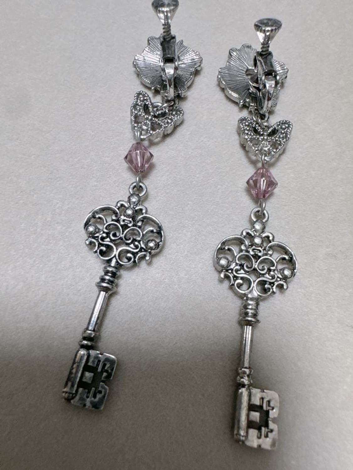 엑시즈팜 고전 올드 앤틱 열쇠 나비 큐빅 귀걸이 귀찌 상품이미지4