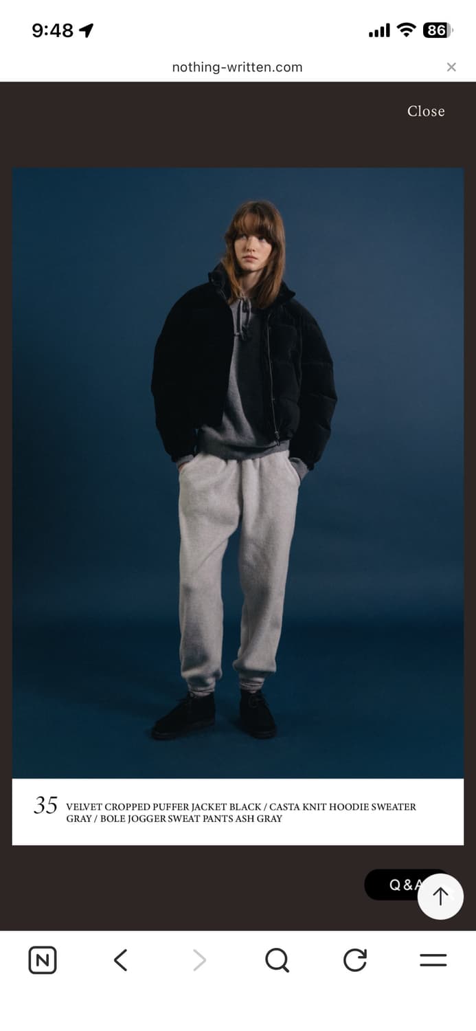 낫딩리튼 bole jogger sweat pants 상품이미지2