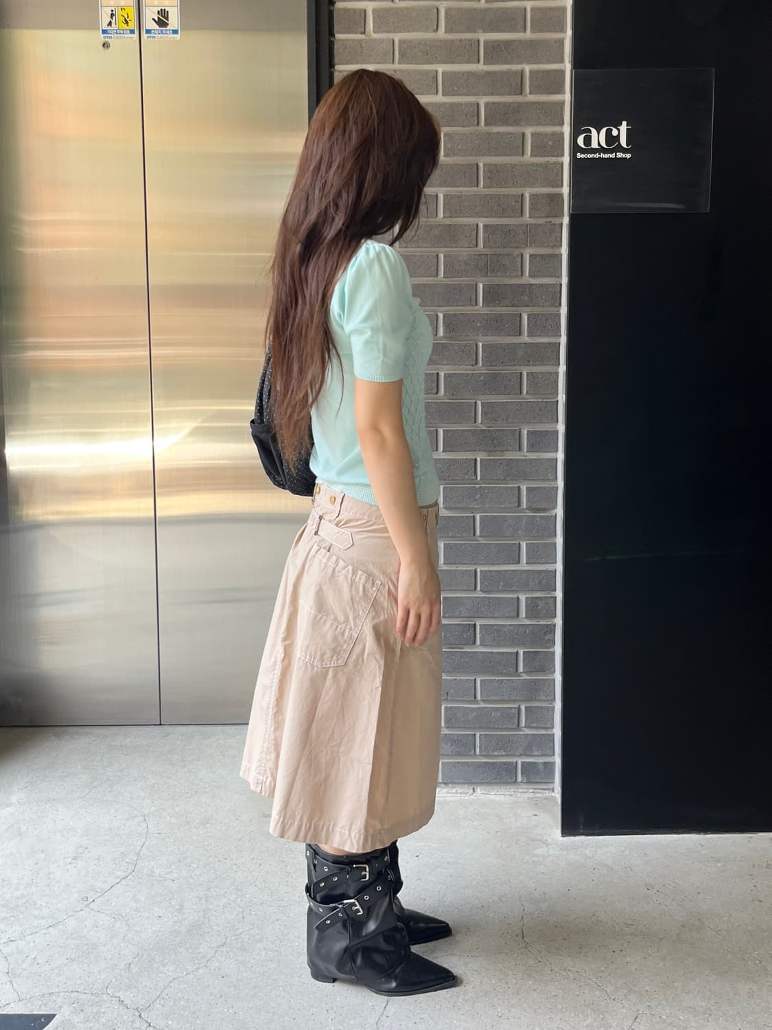 MHL마가렛호웰 신치백 코튼 스커트 상품이미지5