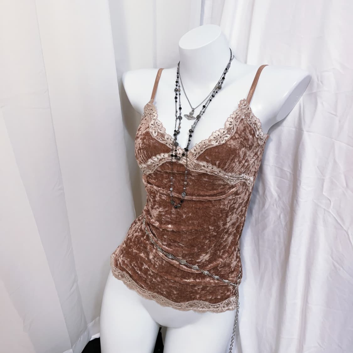 Oriental velvet brown slip 상품이미지2