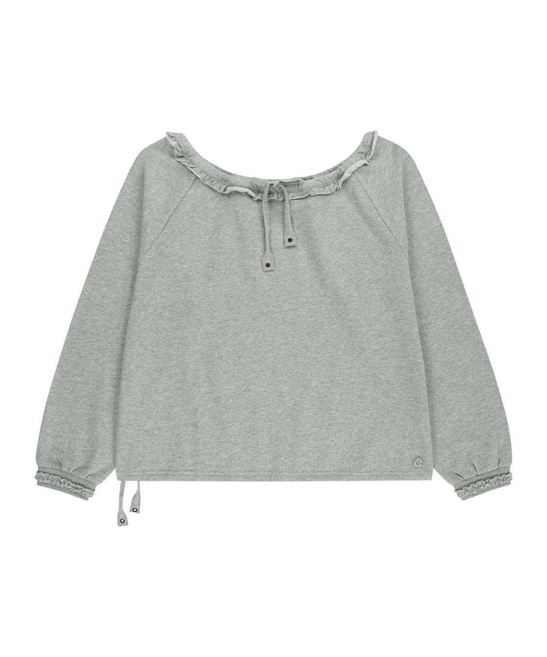 코이세이오 DRAWSTRING LONG SLEEVE MELANGE GRE 상품이미지1