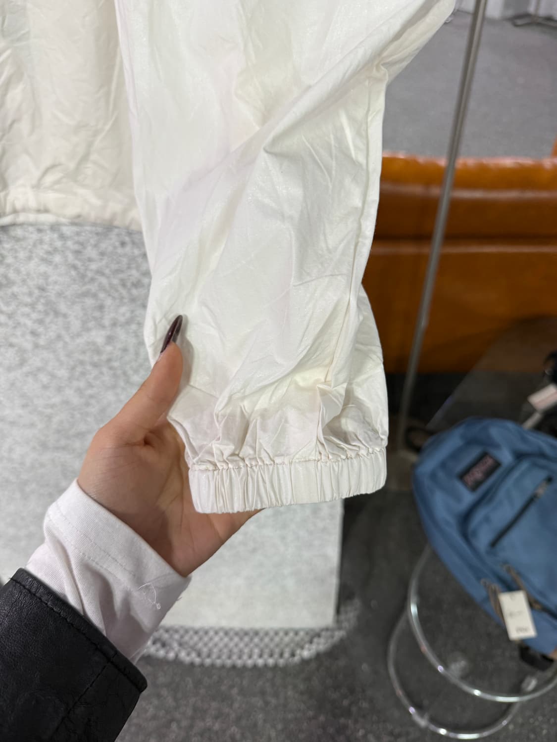 마뗑킴 코팅 바람막이 자켓 아이보리 B4678 상품이미지4