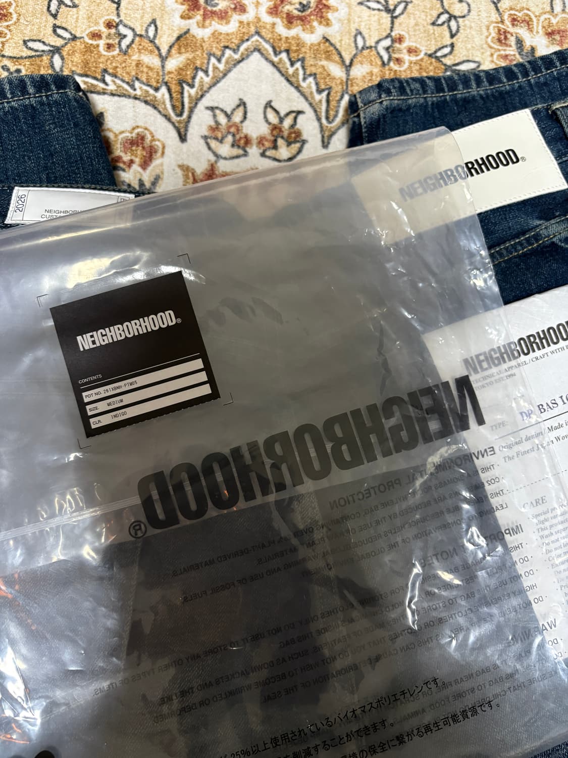 네이버후드 26SS 워시드 데님 인디고 M 상품이미지8