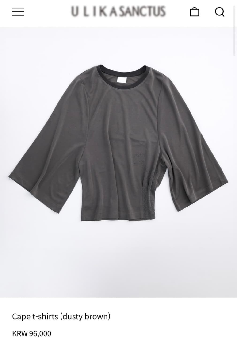 울리카상투스 Cape t-shirt dusty brown m 상품이미지1