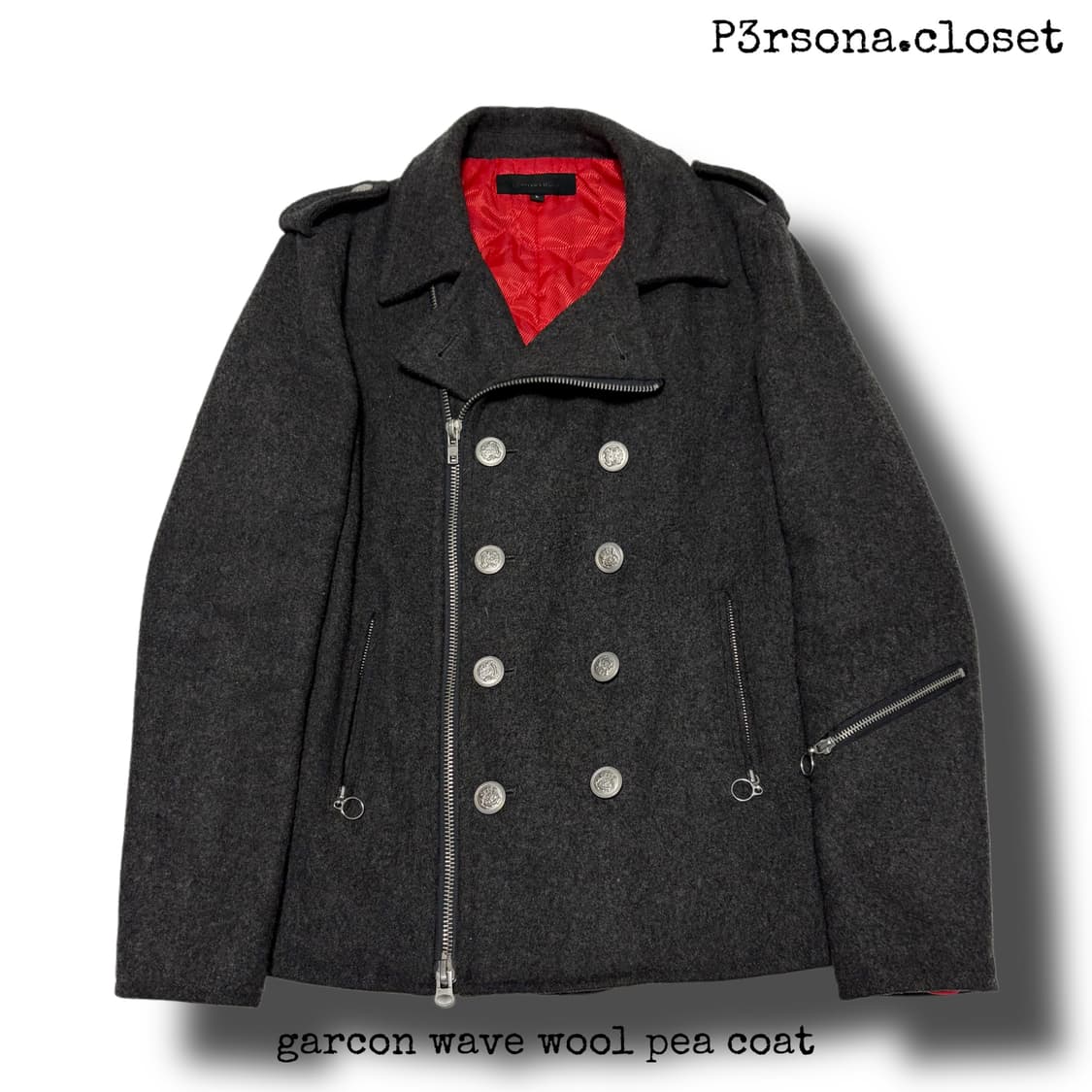 garcon wave wool pea coat 상품이미지1