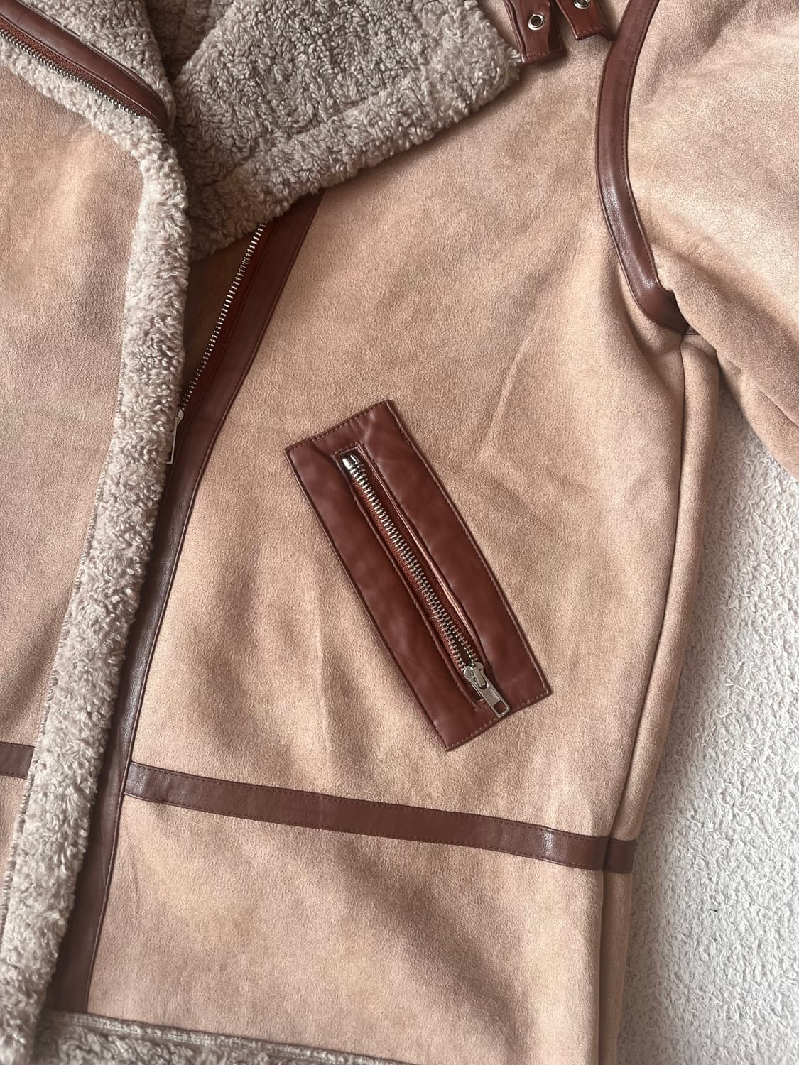 JPN-브라운 스웨이드 무스탕 자켓 상품이미지2