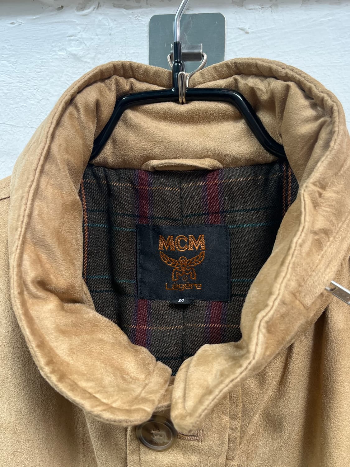 MCM 스웨이드 포켓 브라운 누빔 집업 자켓 M 상품이미지2