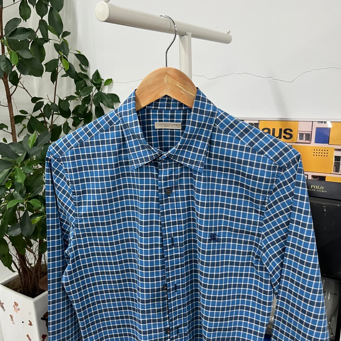 버버리브릿 코튼 체크 셔츠 M 상품이미지2