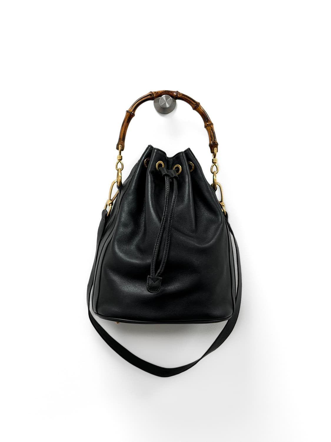 구찌 뱀부 레더 드로우스트링 2WAY 버킷백 상품이미지1