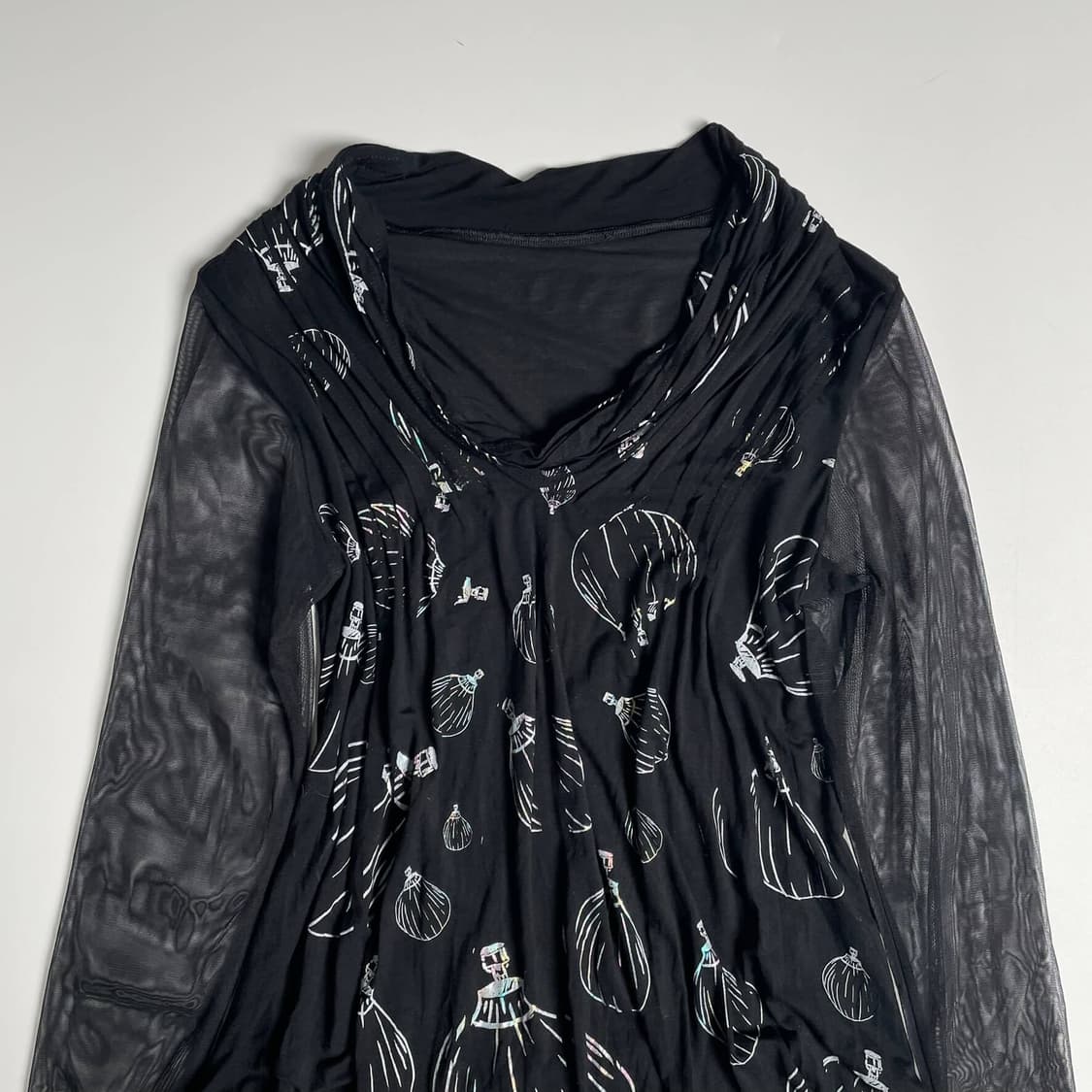 열기구 패턴 플리츠 롱 슬리브 (italy)   상품이미지2