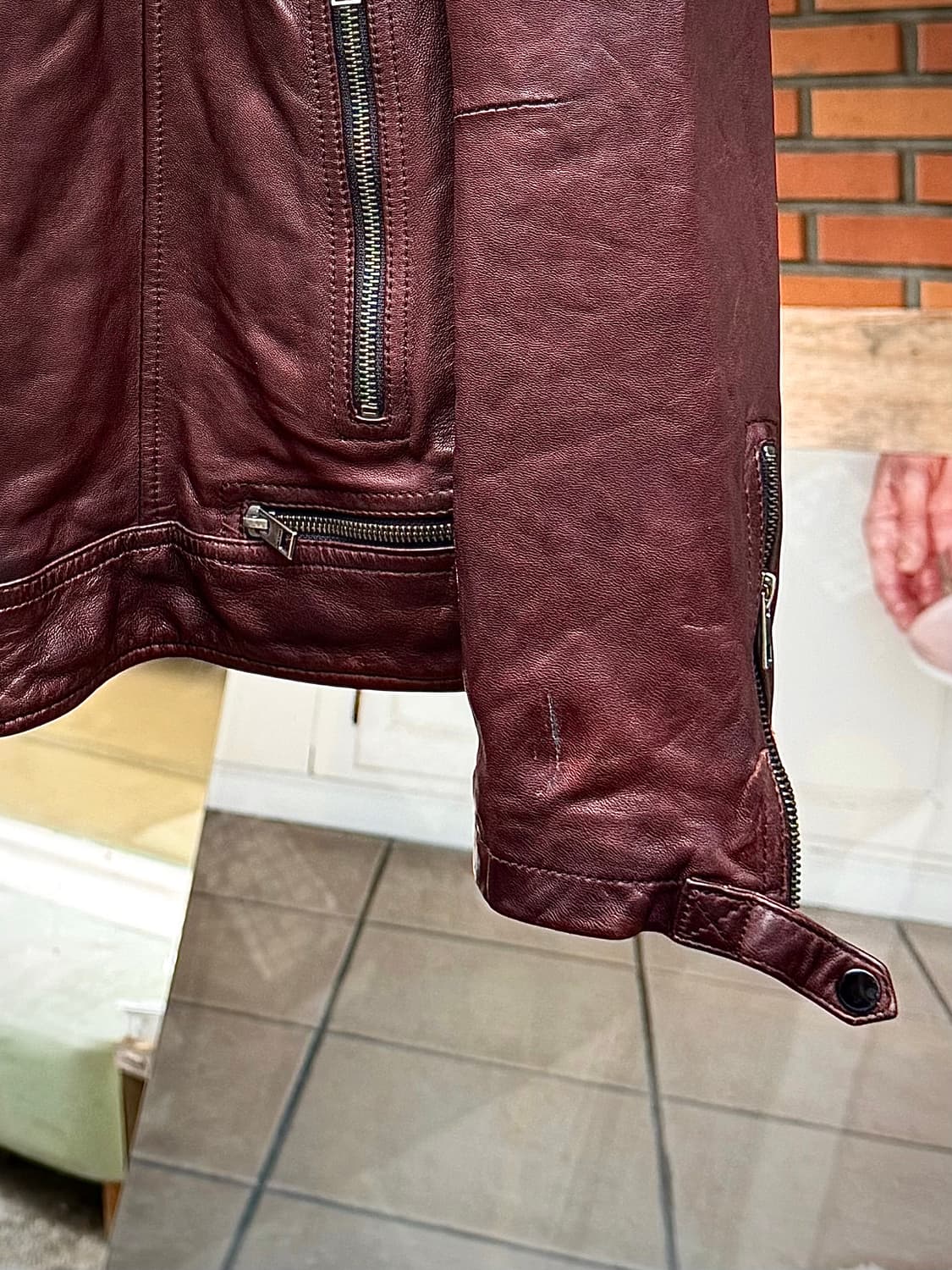 ALLSAINTS – Deep Brown Lambskin Rider Ja 상품이미지8