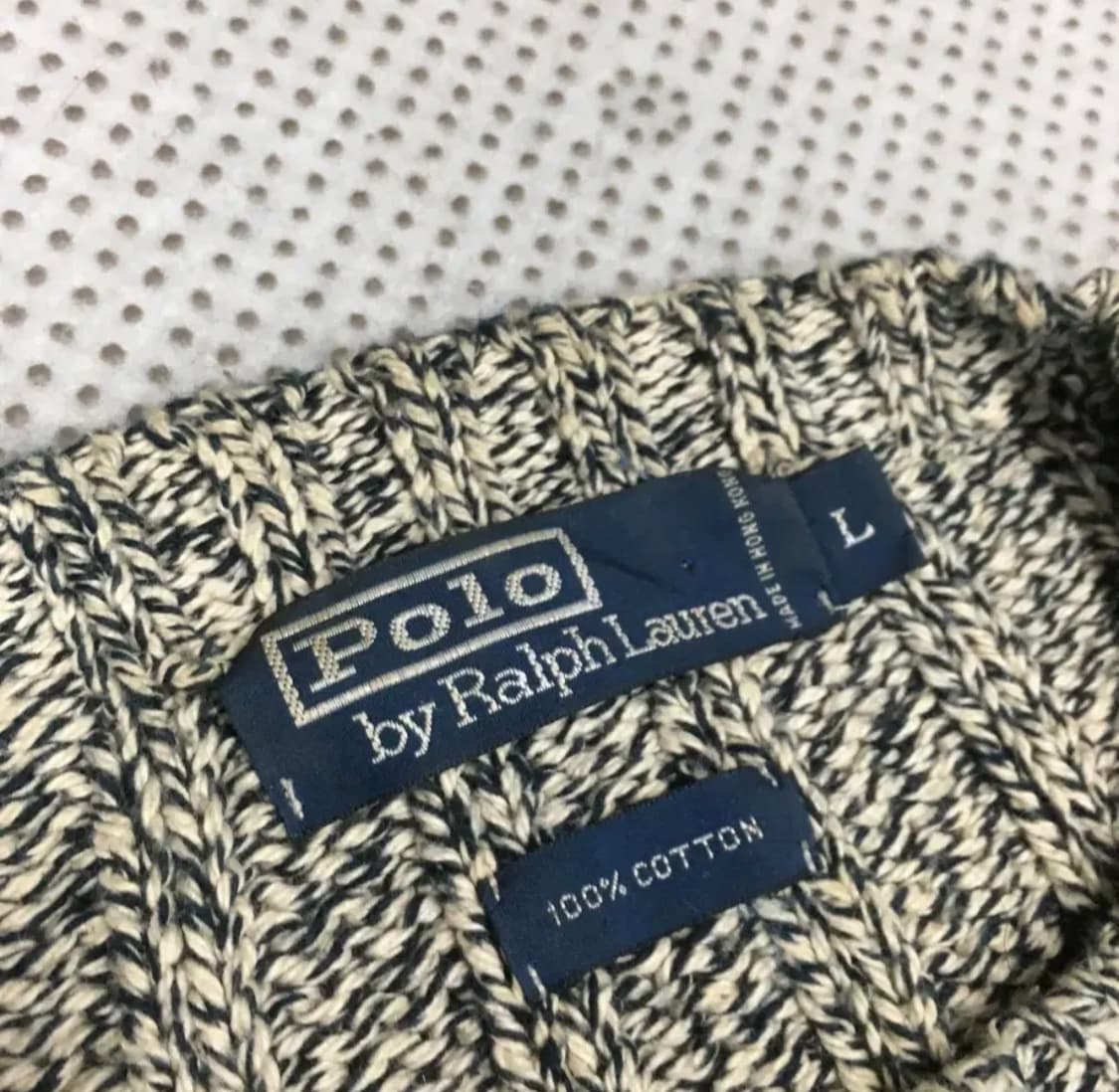 폴로 90s 블랙 앤 그레이 성조기 니트AA08 상품이미지2