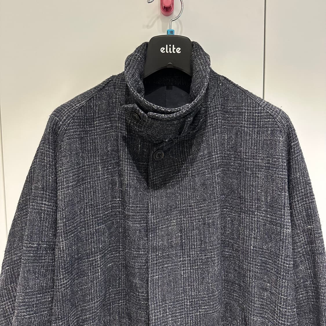 우르도쿄 체크플레이드 알파카 헴프 블렌드 오버 코트 상품이미지3